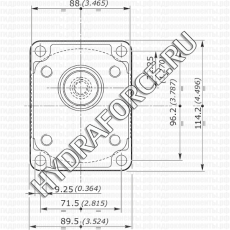 2SPG (2SP-G) шестерёнчатый насос второй группы (4,0 см3 - 31,5 см3), фланец Ø = 36,5 мм, 96x72 мм (Galtech, Италия)